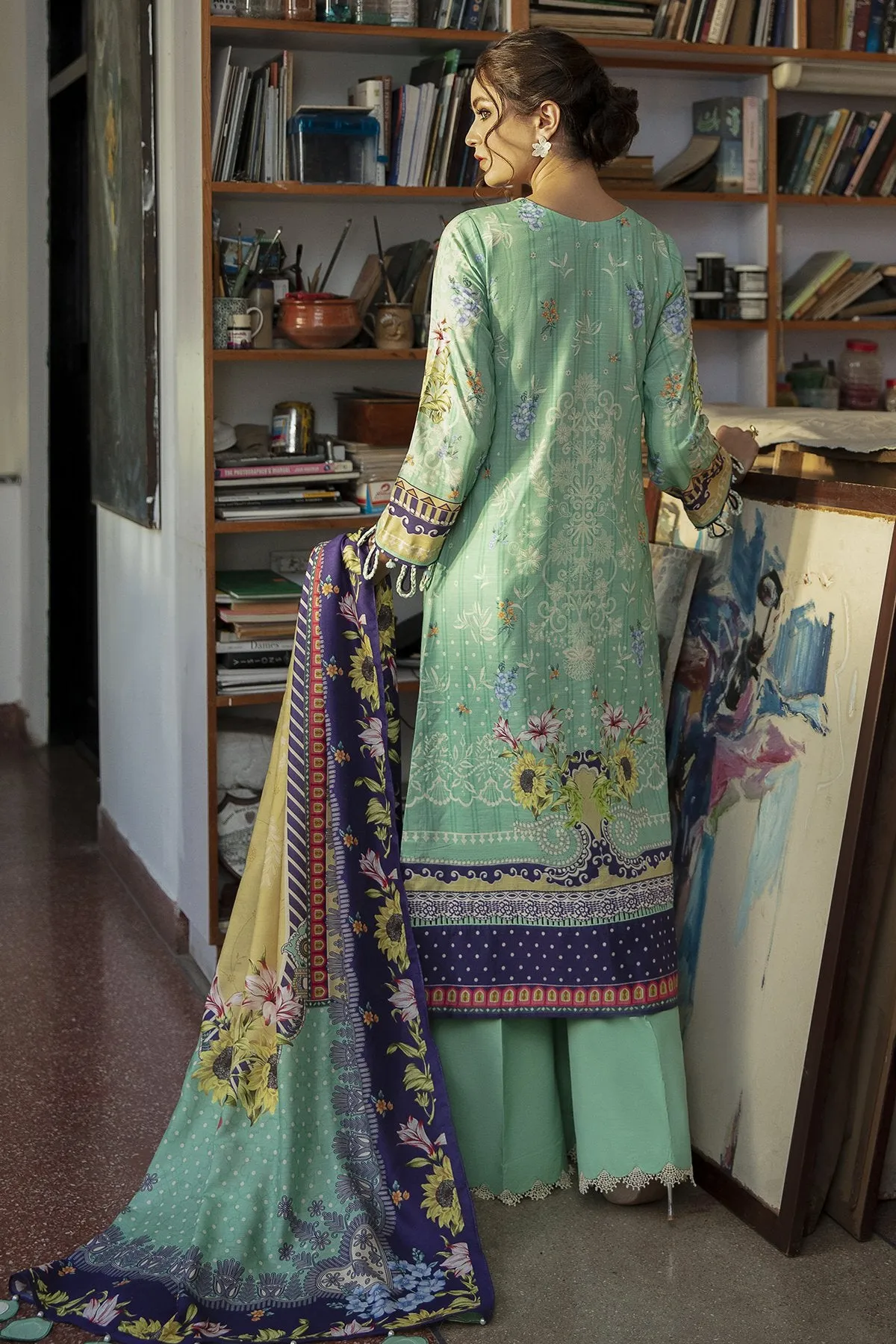 ORPHIC | Jazmin Iris Winter Collection 2021 | Unstitched Embroidered Viscose Slub Khaddar Suit