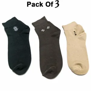 Pack of 3 Men's Ankle Socks Value Pack - KL-01