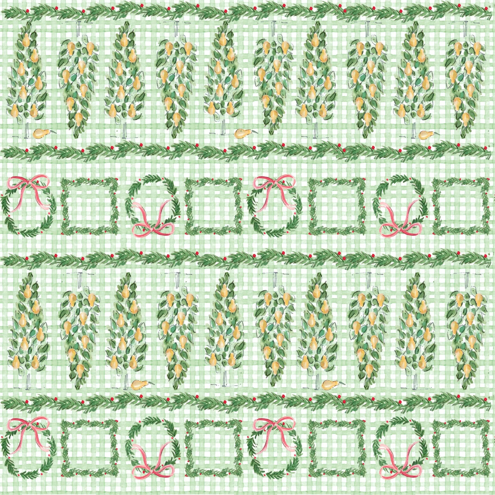 Partridge in Pear Tree Paper Placemats