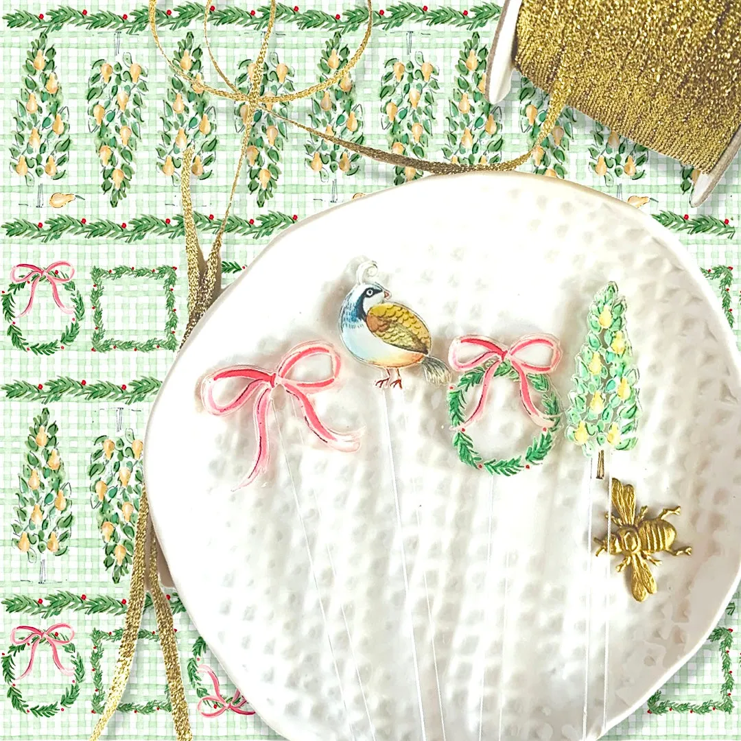 Partridge in Pear Tree Paper Placemats