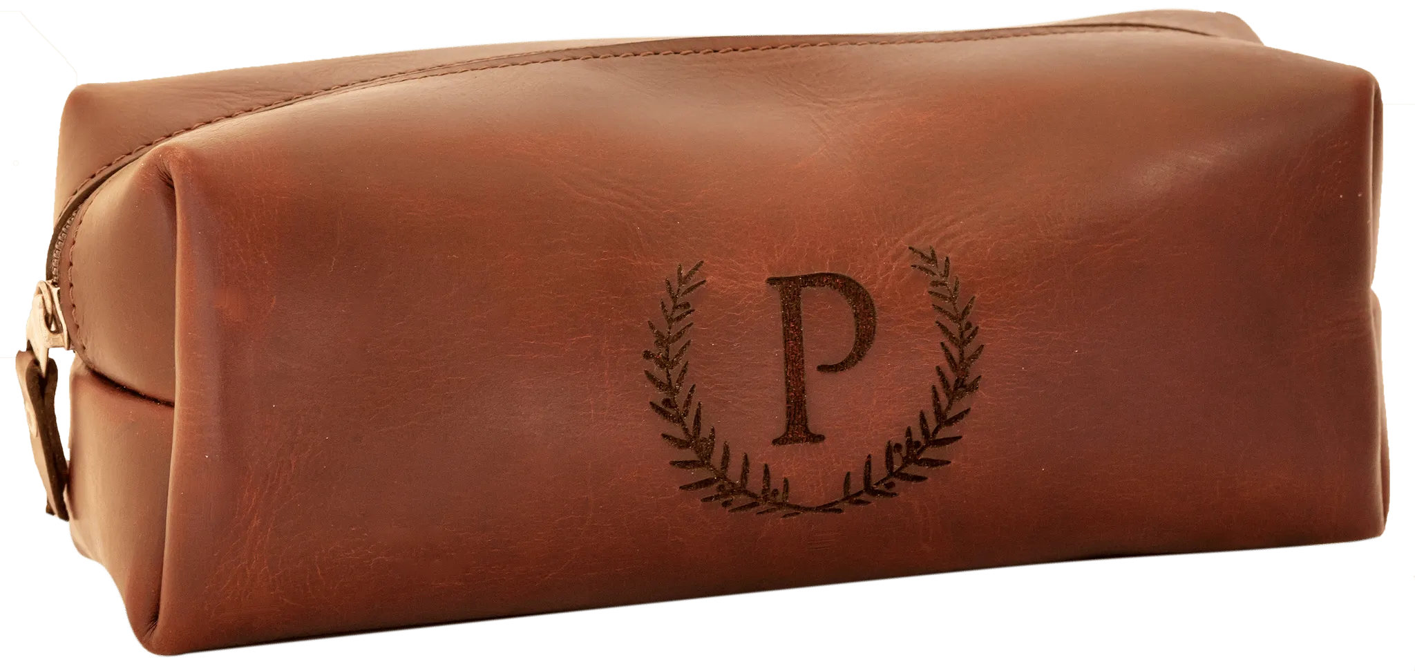 Pepper Tree Men's Leather Toiletry Bag