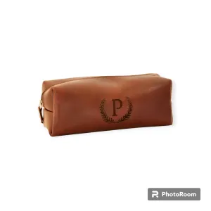 Pepper Tree Men's Leather Toiletry Bag