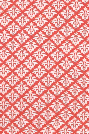 petite fleur-de-lis grenadine orange printed cloth 20" x 20" pillow covers