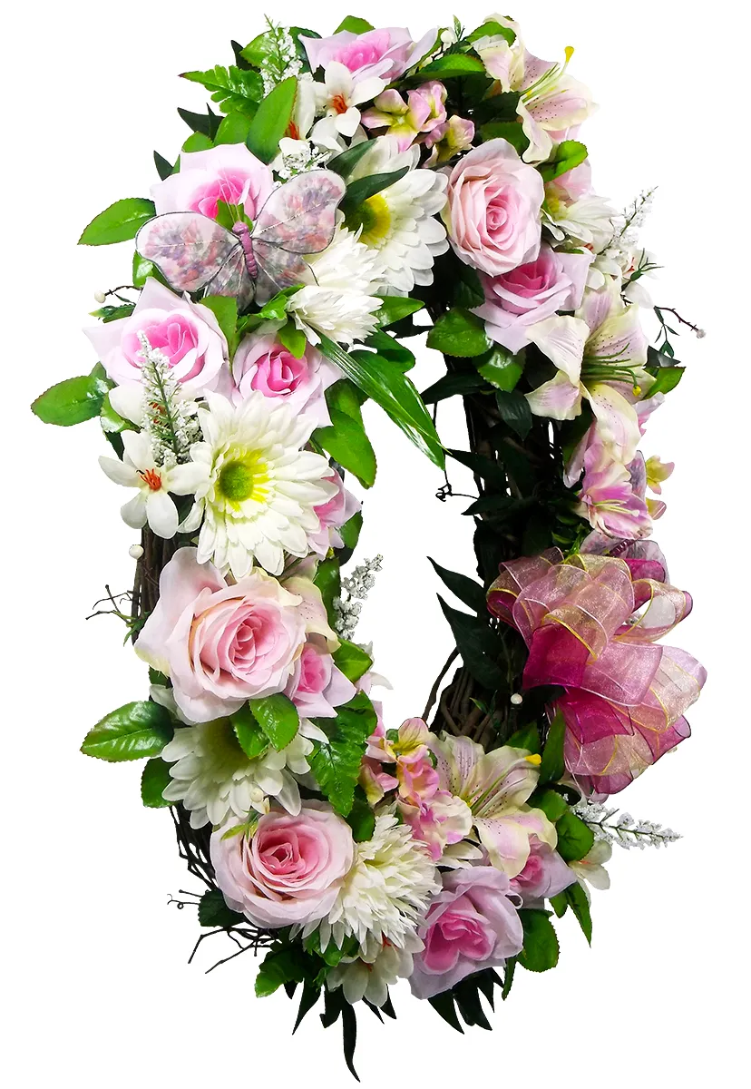 Pink Rose Spring Grapevine