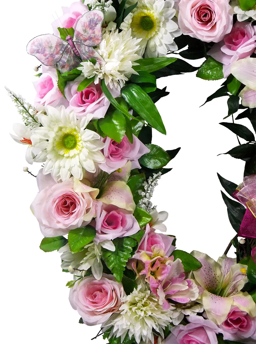 Pink Rose Spring Grapevine