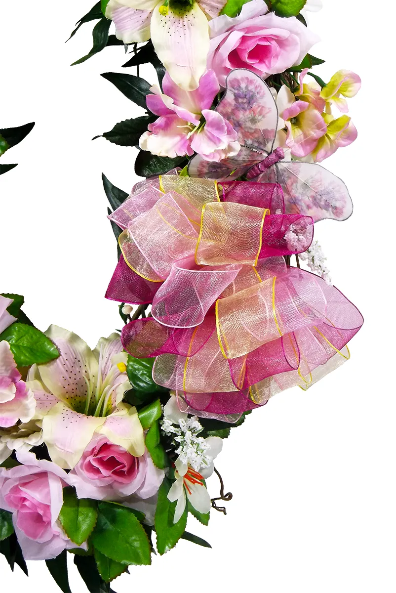 Pink Rose Spring Grapevine