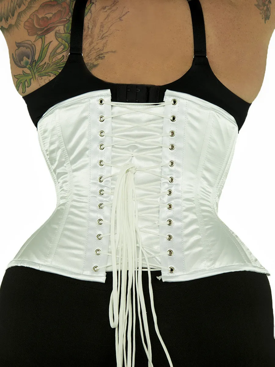 Plus Size Satin Hourglass Curve Standard Underbust Corset with Hip Ties : CS-426