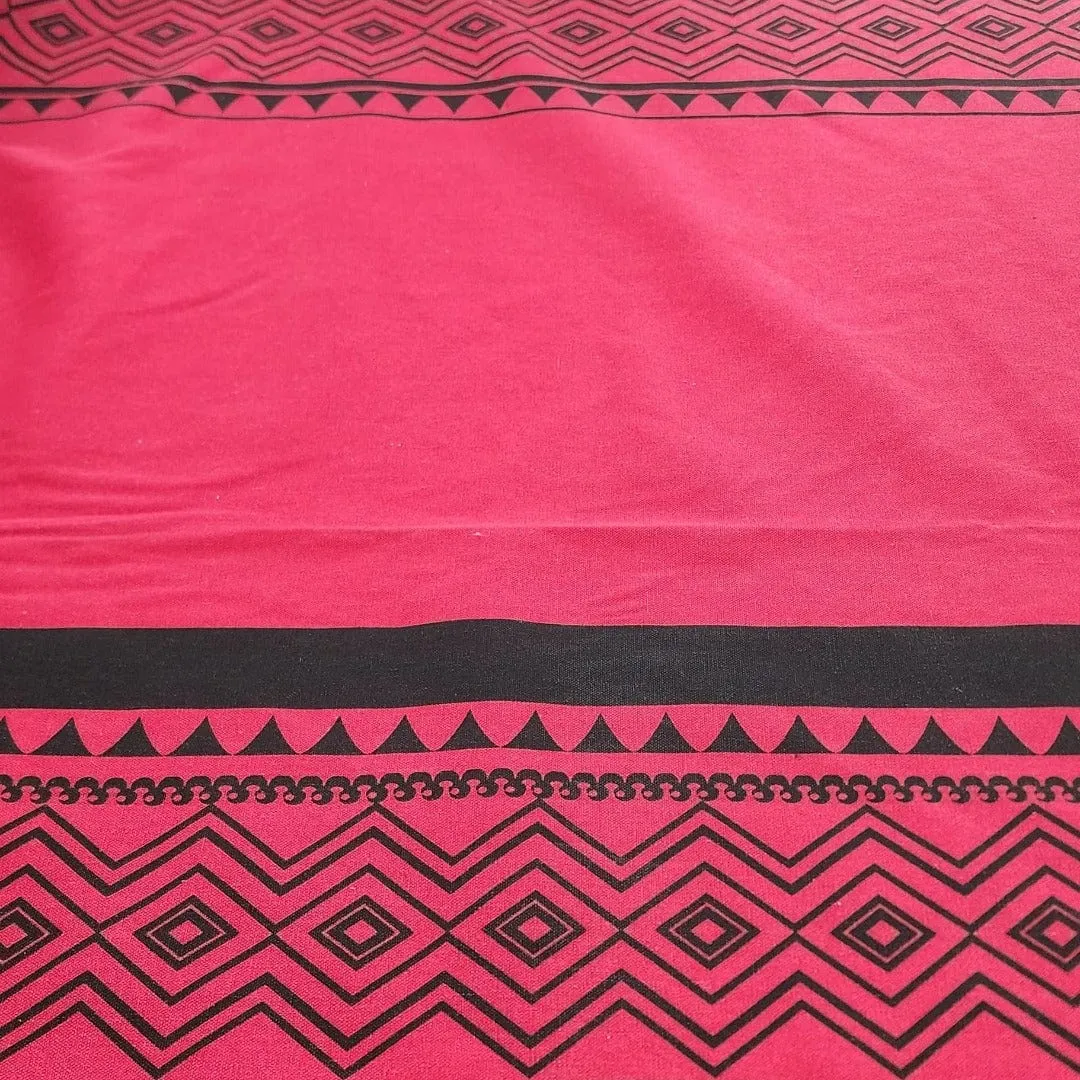 Printed Xhosa Fabric Dsn 4 150 cm Red