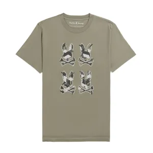 Psycho Bunny Mens Plaza Graphic Tee - Wet Sand
