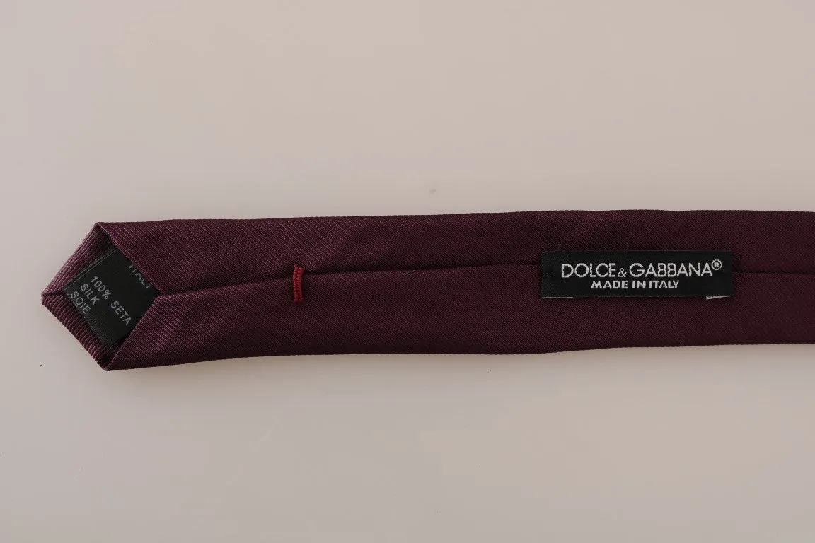 Purple Silk Fashion Slim Tie