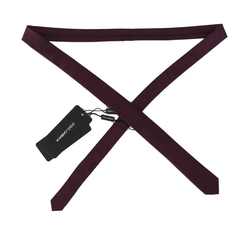 Purple Silk Fashion Slim Tie