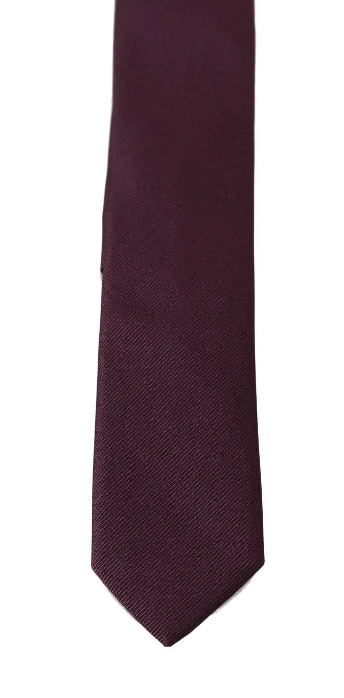 Purple Silk Fashion Slim Tie