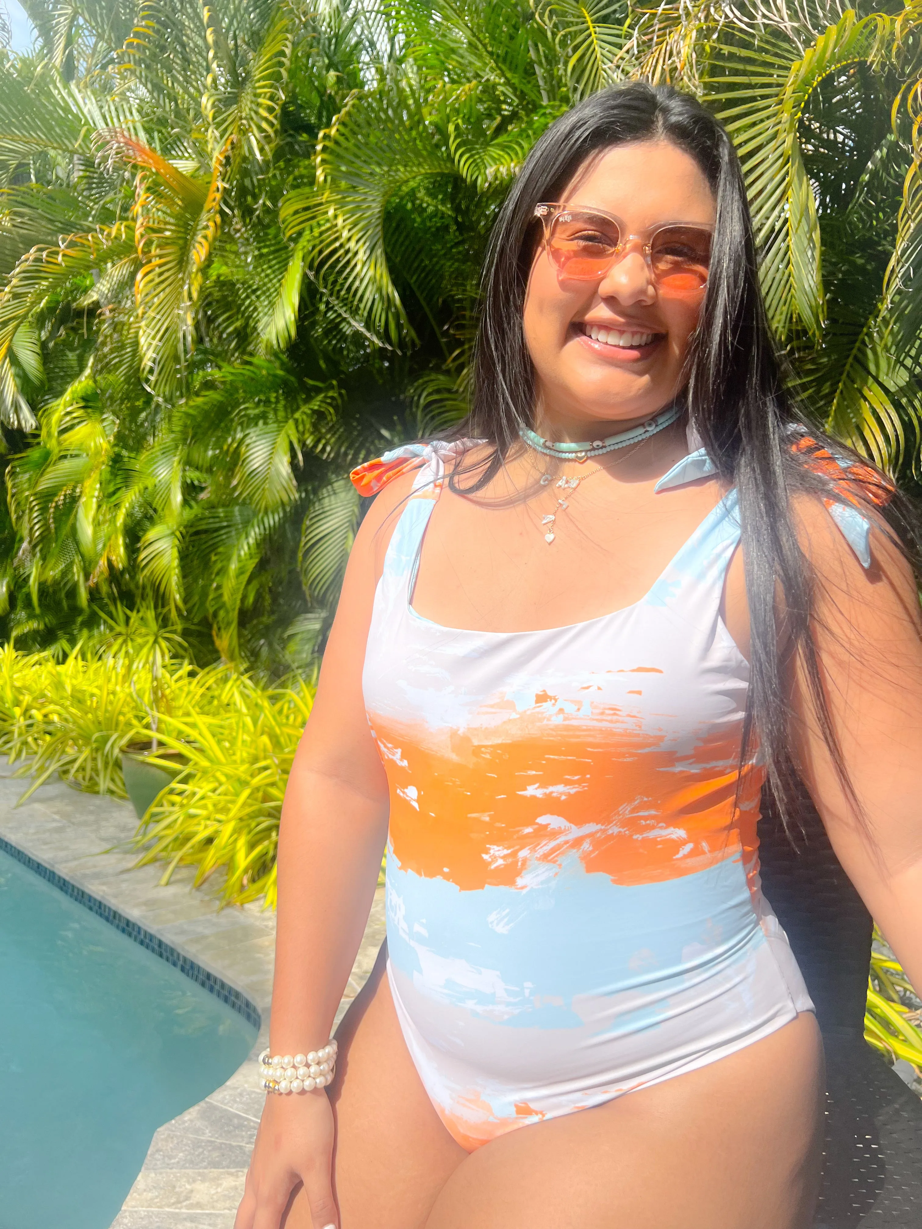 "Phax" Shoulder Ties One Piece Cheeky Fit Swimwear