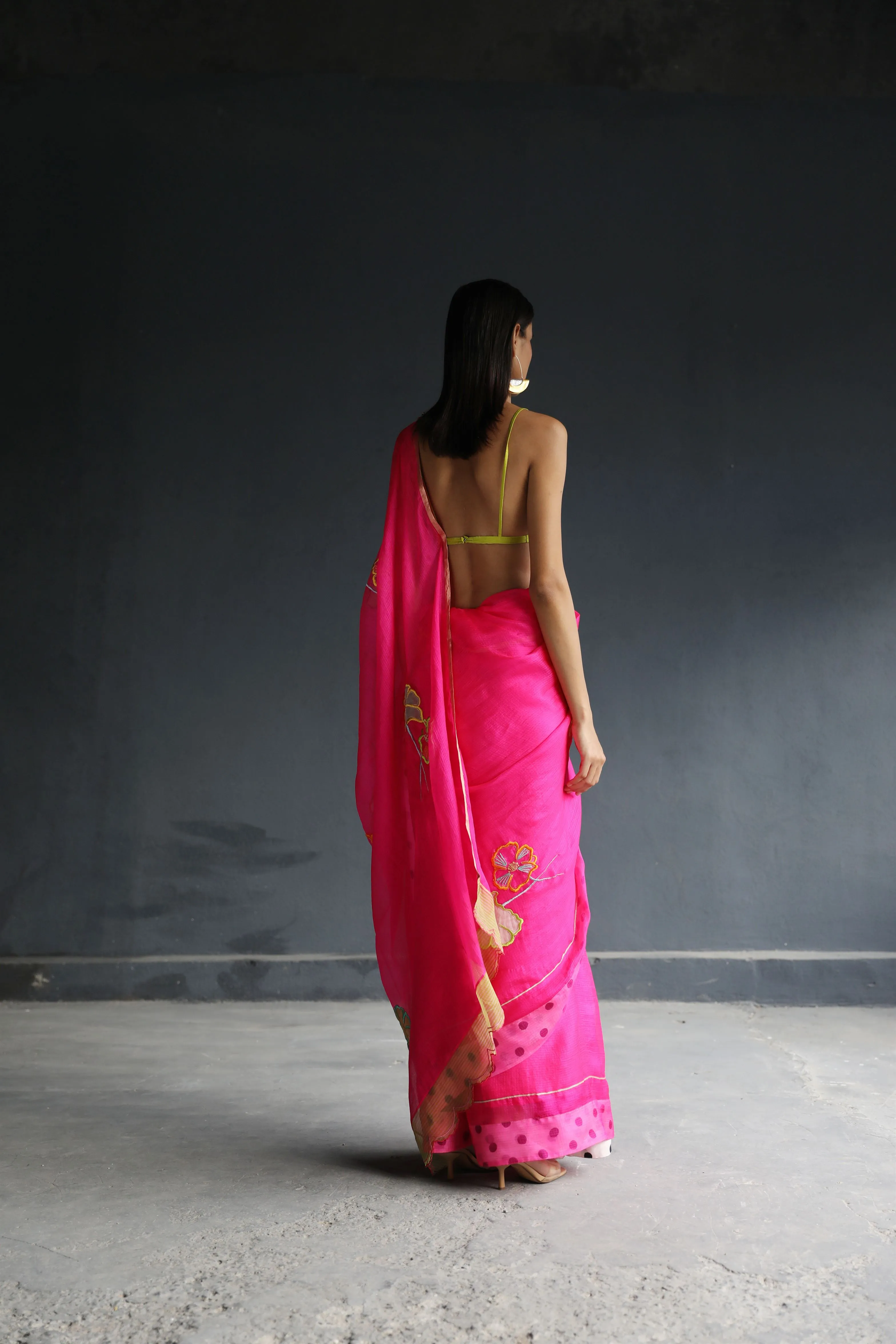 Raji Ramniq I Love To Dot I Cotton Silk Ensemble I Hot Pink 108