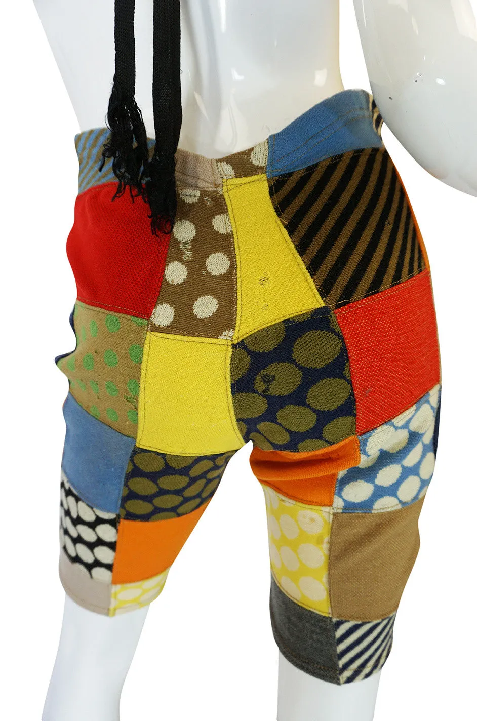 Rare S/S 1963 Patchwork Rudi Gernreich Bathing Set w Fringe Belt
