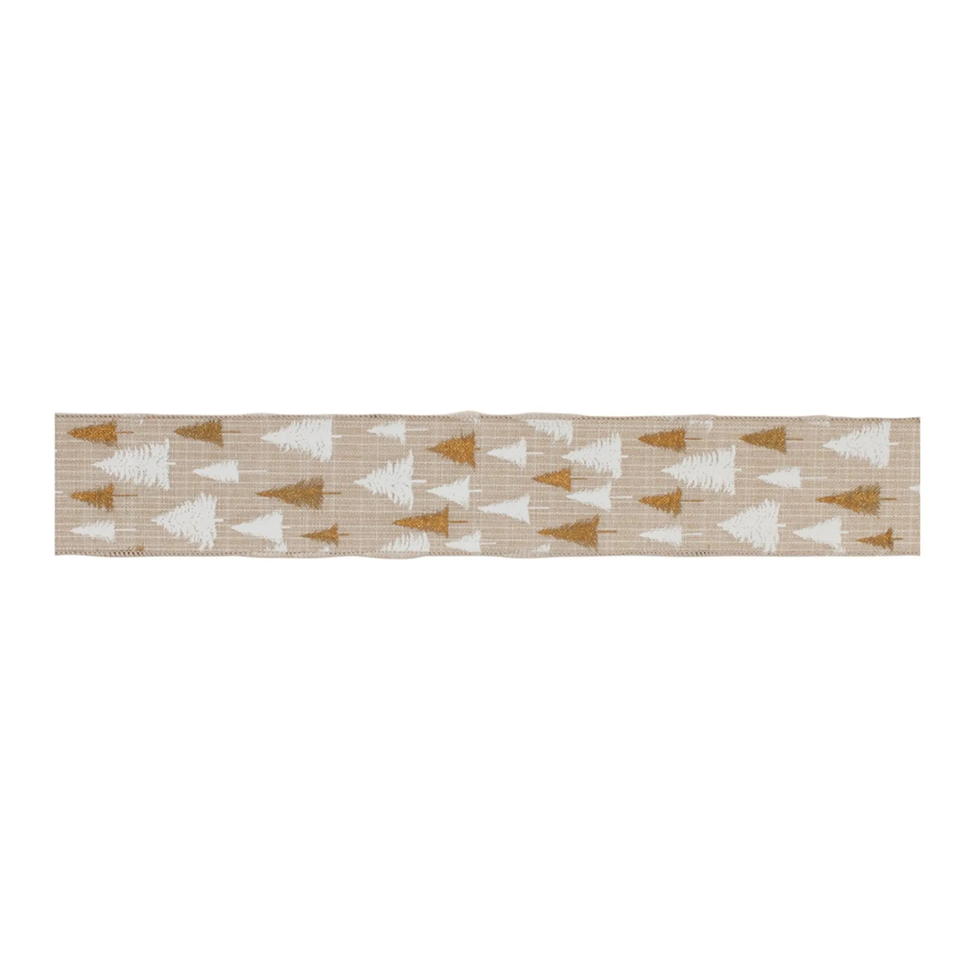Red and White Pine treet Wired Ribbon (Set of 2)