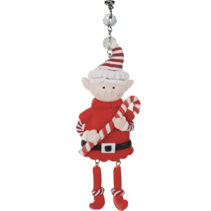 RED HOLIDAY ELF (Set/3) - MAGNETIC CHANDELIER ORNAMENT - 2 STYLES
