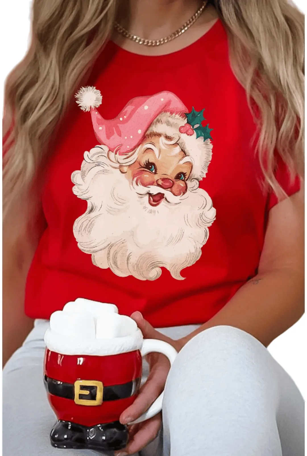Red Vintage Santa T-Shirt