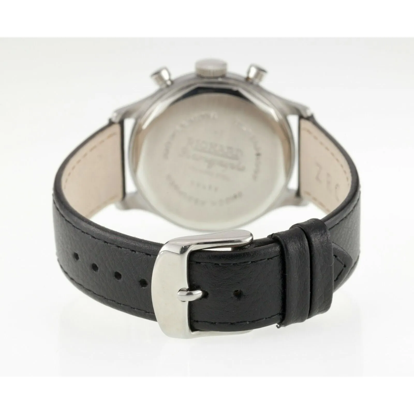 Richard Chronographe Men's Stainless Steel Manual Watch w/ Leather Band