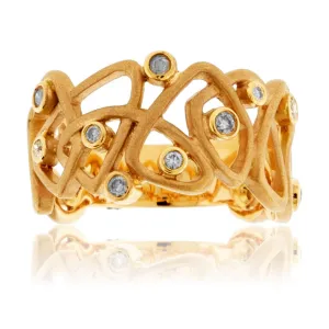 Rose Gold Forget Me Knot Diamond Ring