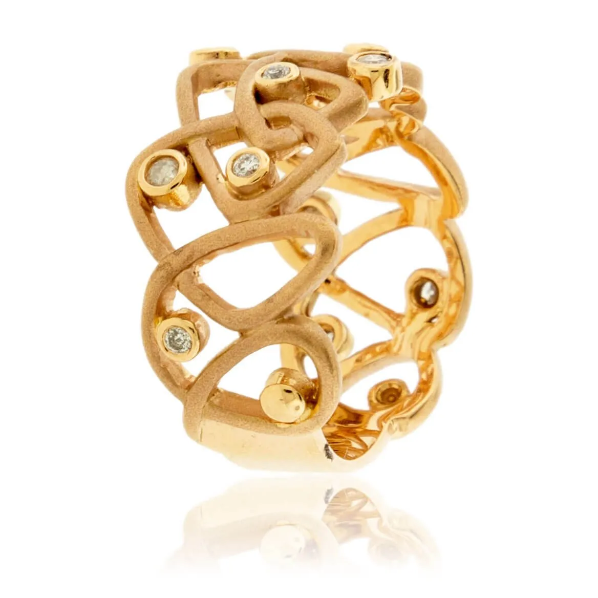 Rose Gold Forget Me Knot Diamond Ring