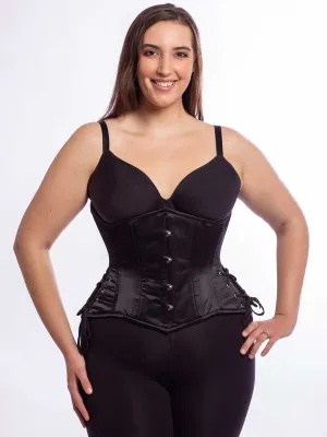 Satin Hourglass Curve Standard Underbust Corset with Hip Ties : CS-426