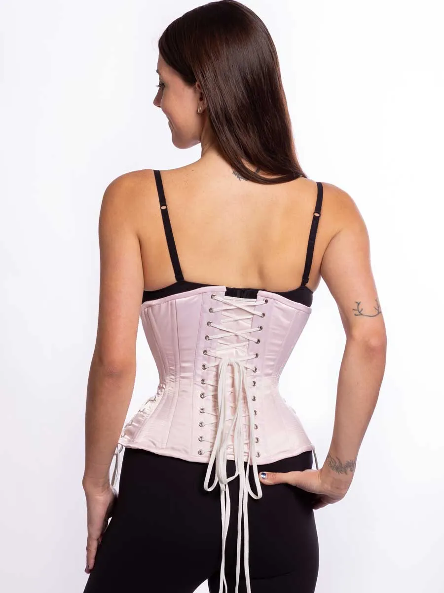 Satin Hourglass Curve Standard Underbust Corset with Hip Ties : CS-426