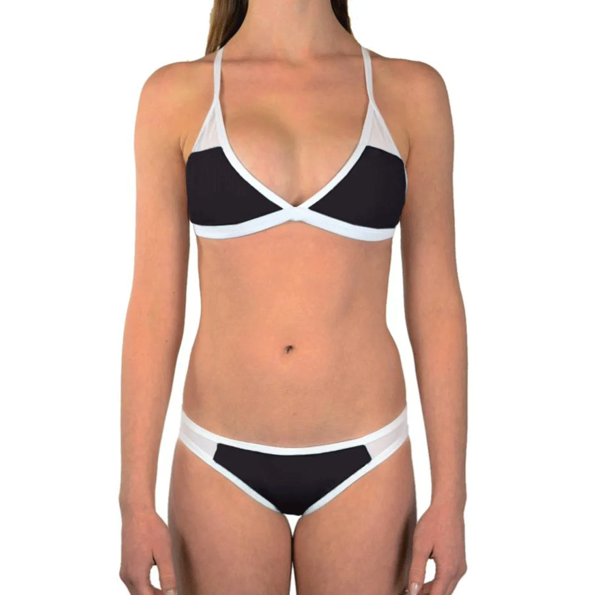 Sexy Fashion Color Block Bikini Two-Piece