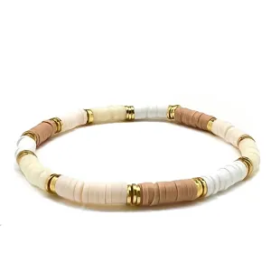 Silver Girl Mini Color Block Heishi Bracelet