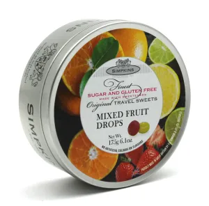 Simpkins Sugar Free & Gluten Free Mixed Fruit Travel Sweets 175g