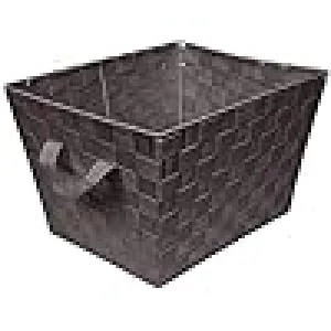 Simplify Medium Woven Strap Tote, Chocolate