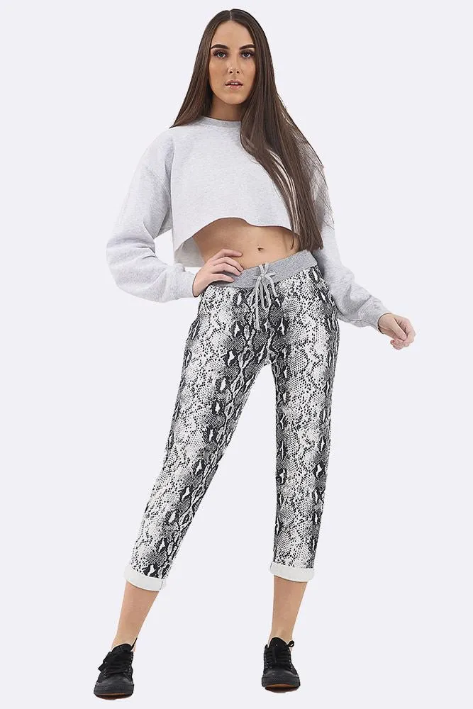 Snake Printed Lined Trouser