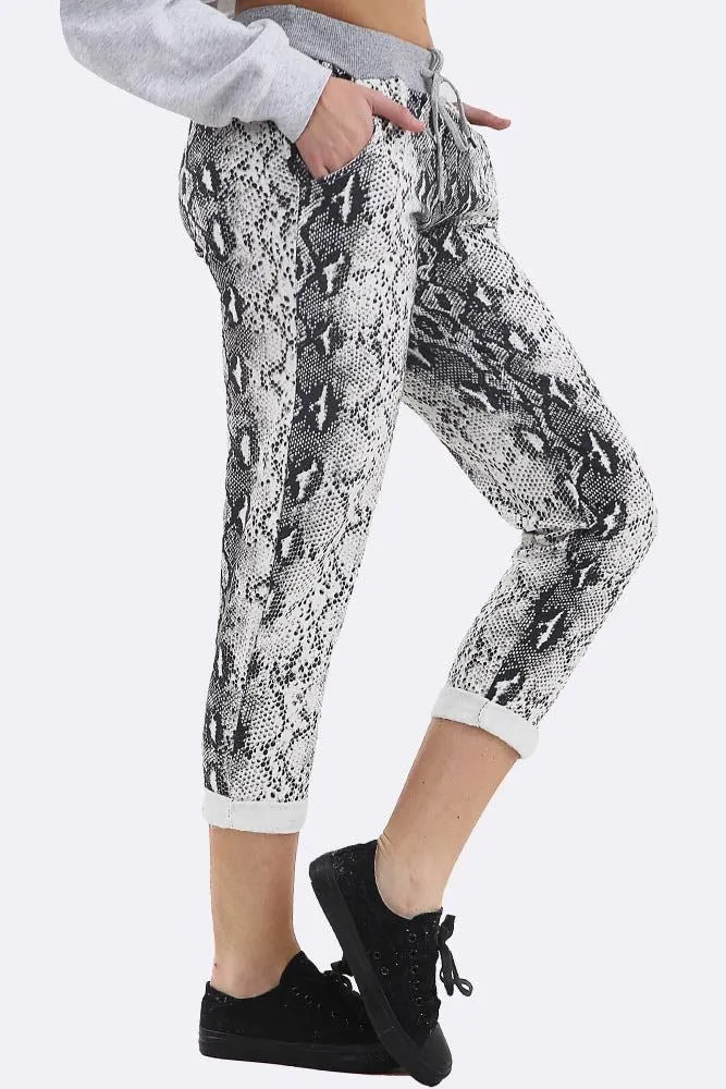 Snake Printed Lined Trouser