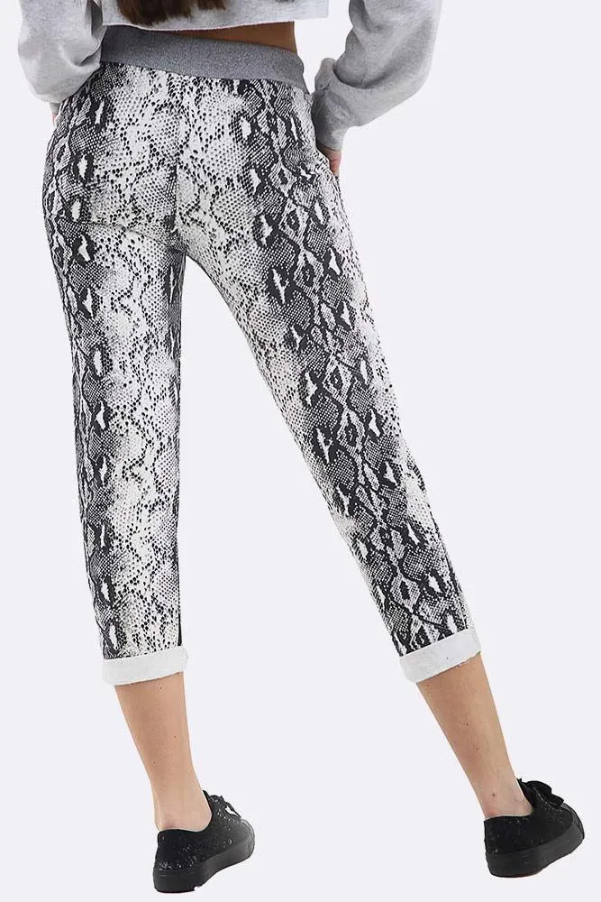 Snake Printed Lined Trouser
