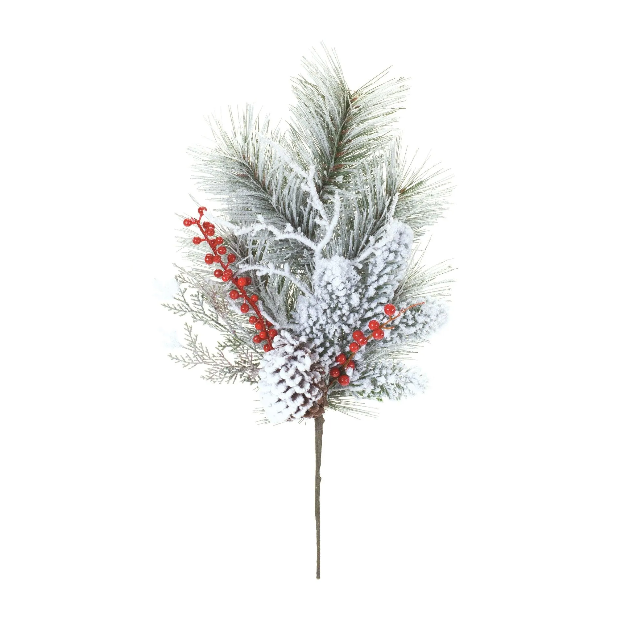 Snowy Pine w/Berry Spray (Set of 2)