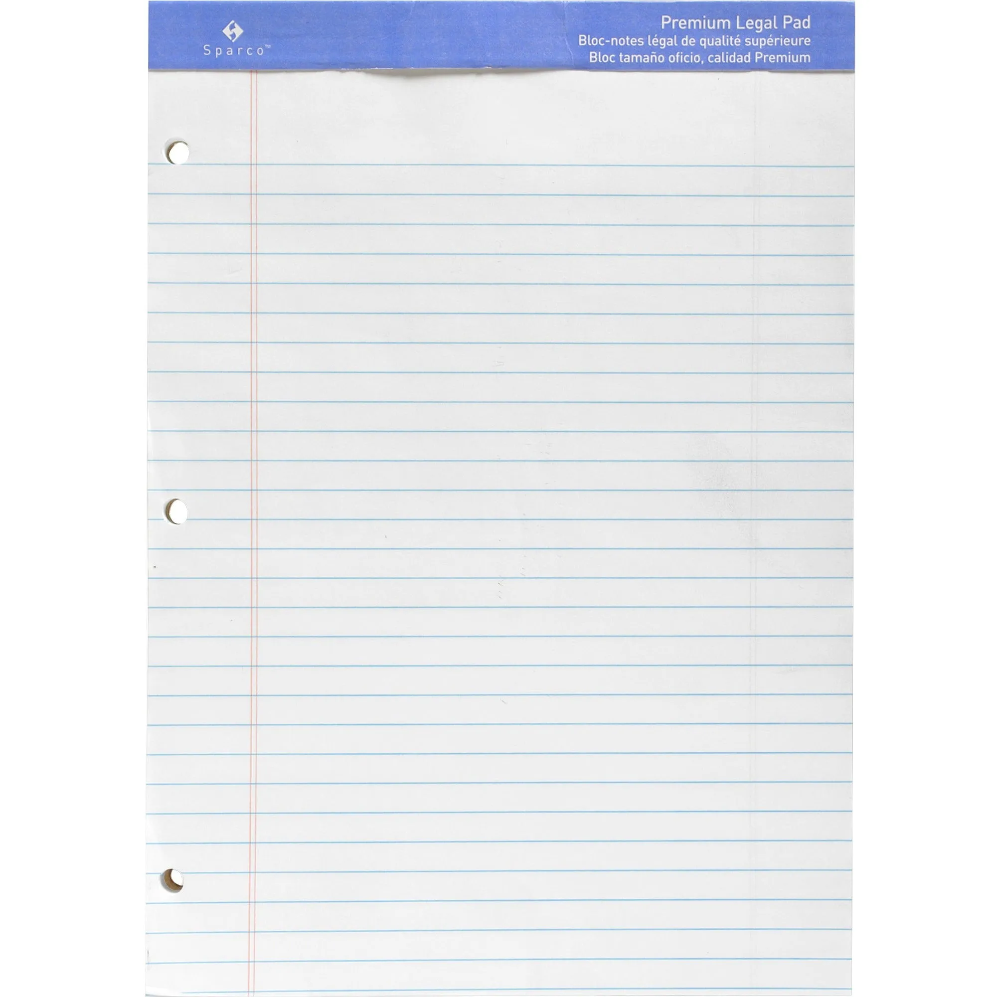 Sparco 3-Hole Punch Legal/Wide Ruled Pads