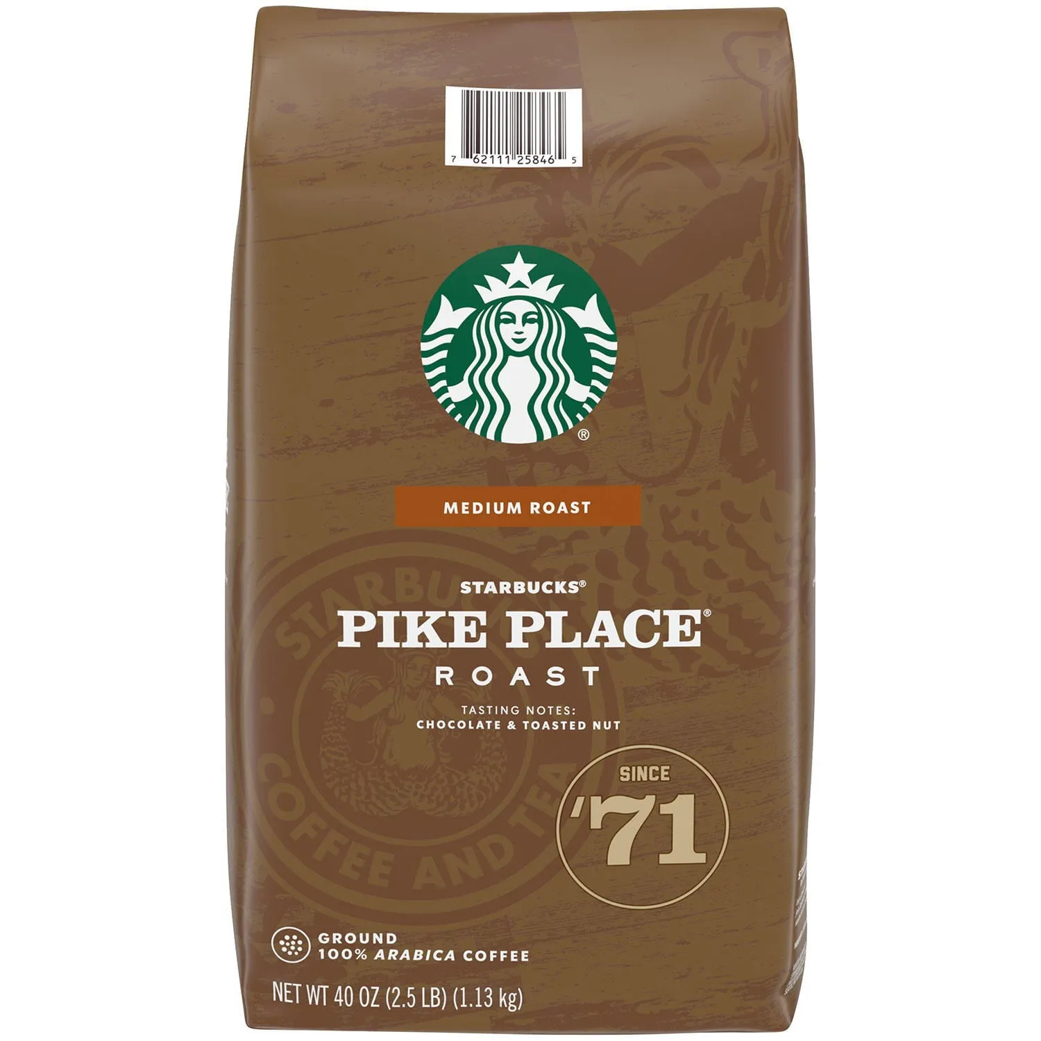 Starbucks Pike Place Medium Roast Ground Coffee (40 oz.) EXP DEC 2023