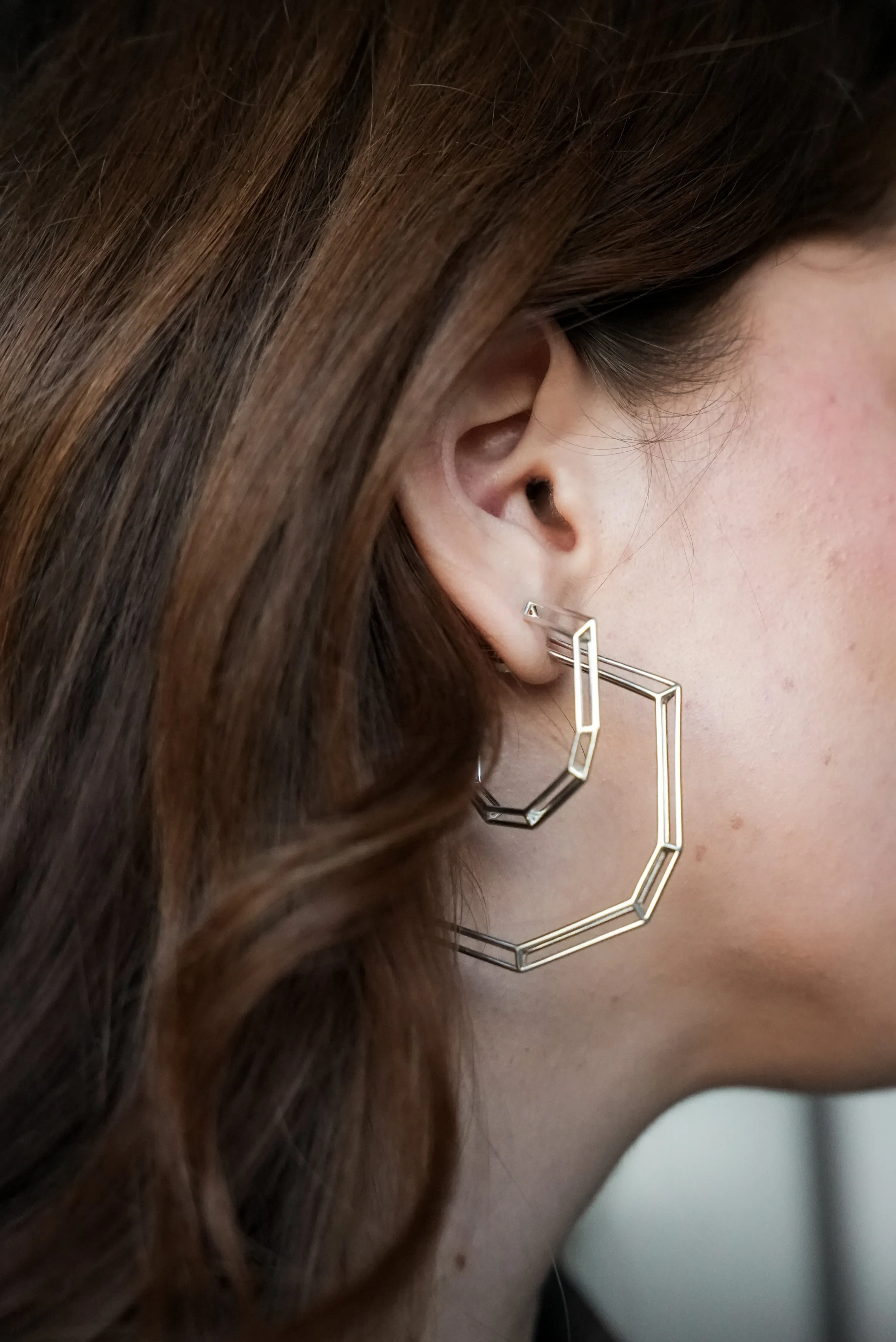 Sterling Silver "Strength Hoops" in Large