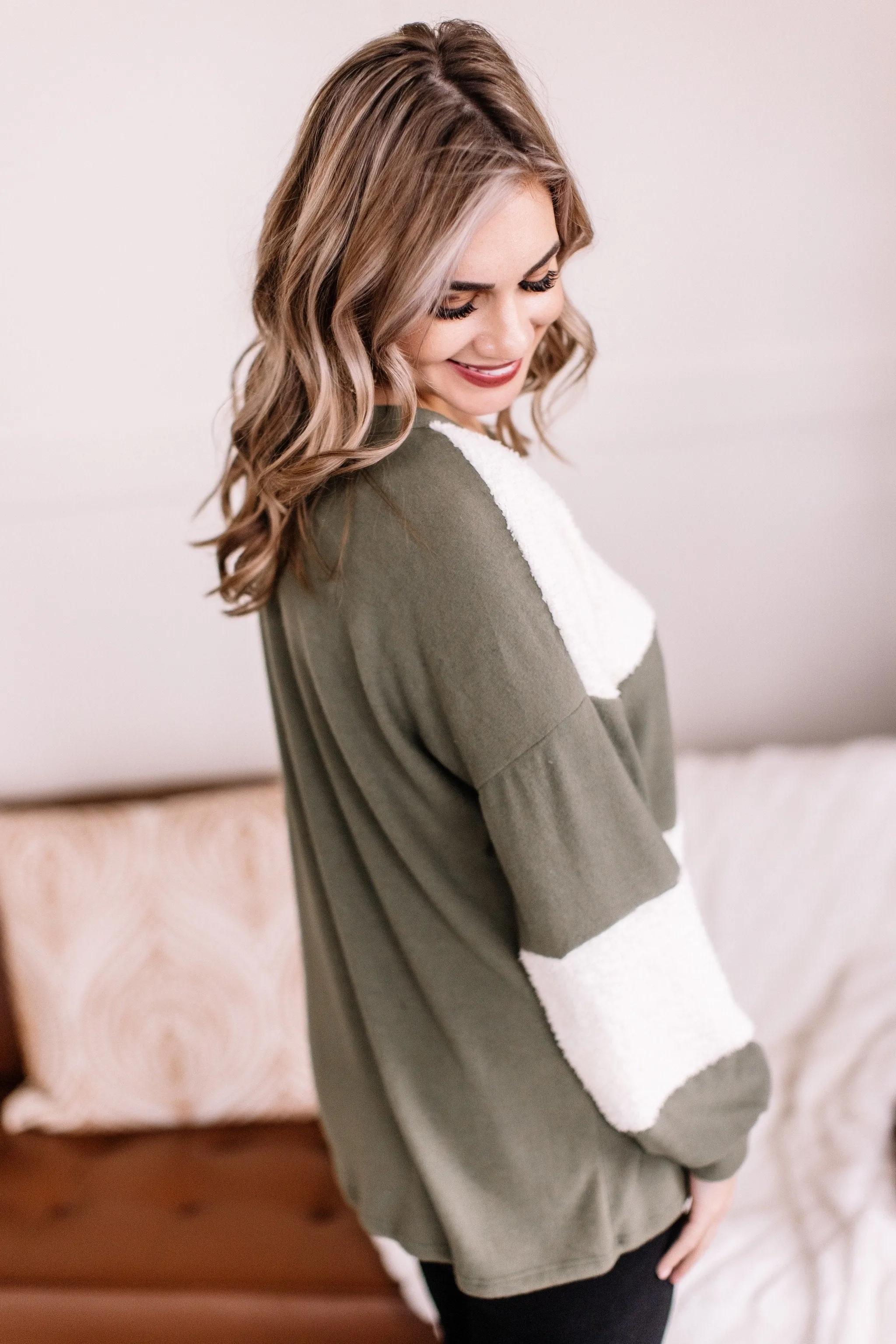 Stripe Right Color Block Top