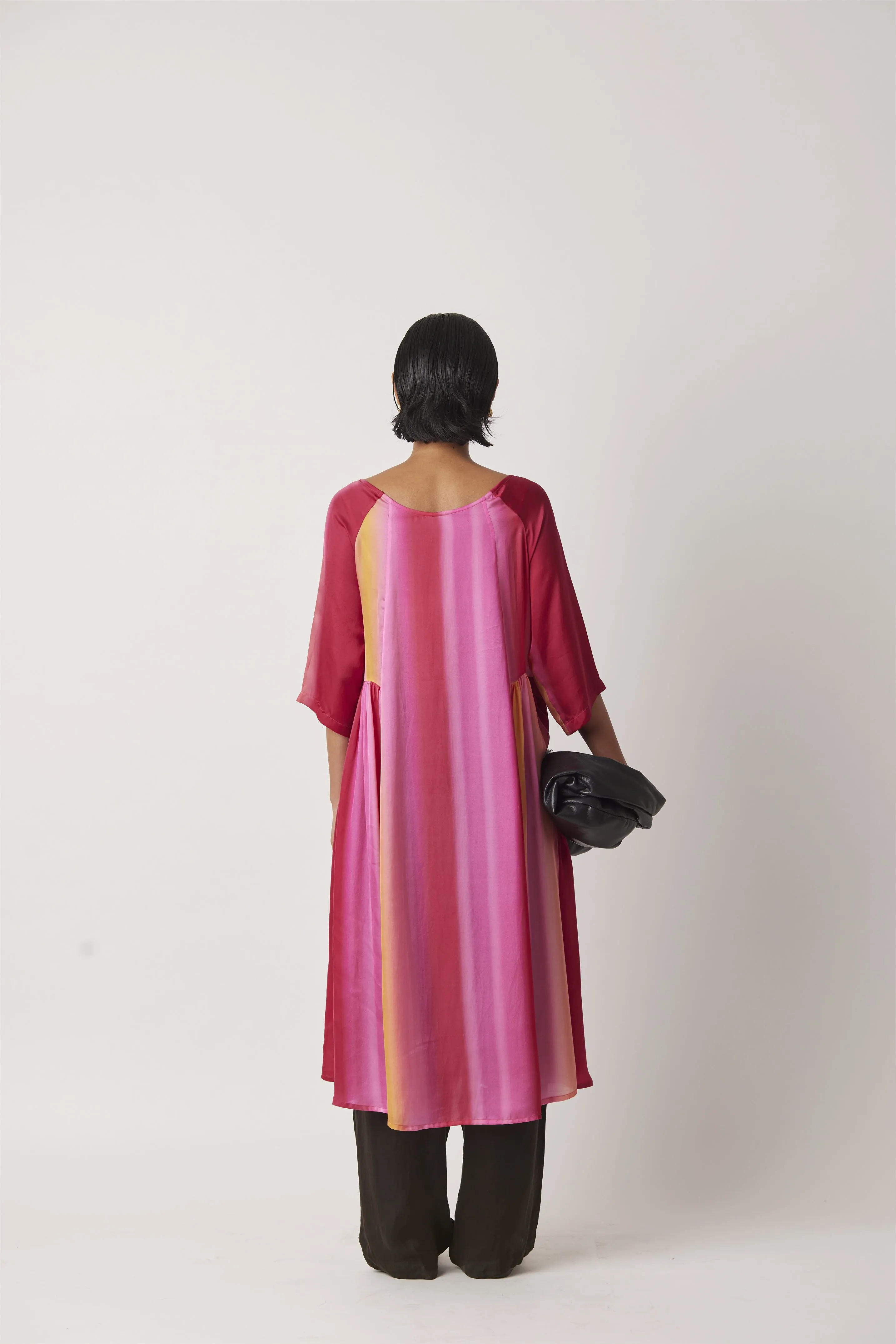 Summer Dress Long Viscose Cheril Print-Hazy Stripes-Fashion Edit-Yc14D-96 Yc14Hs -02-Yavi