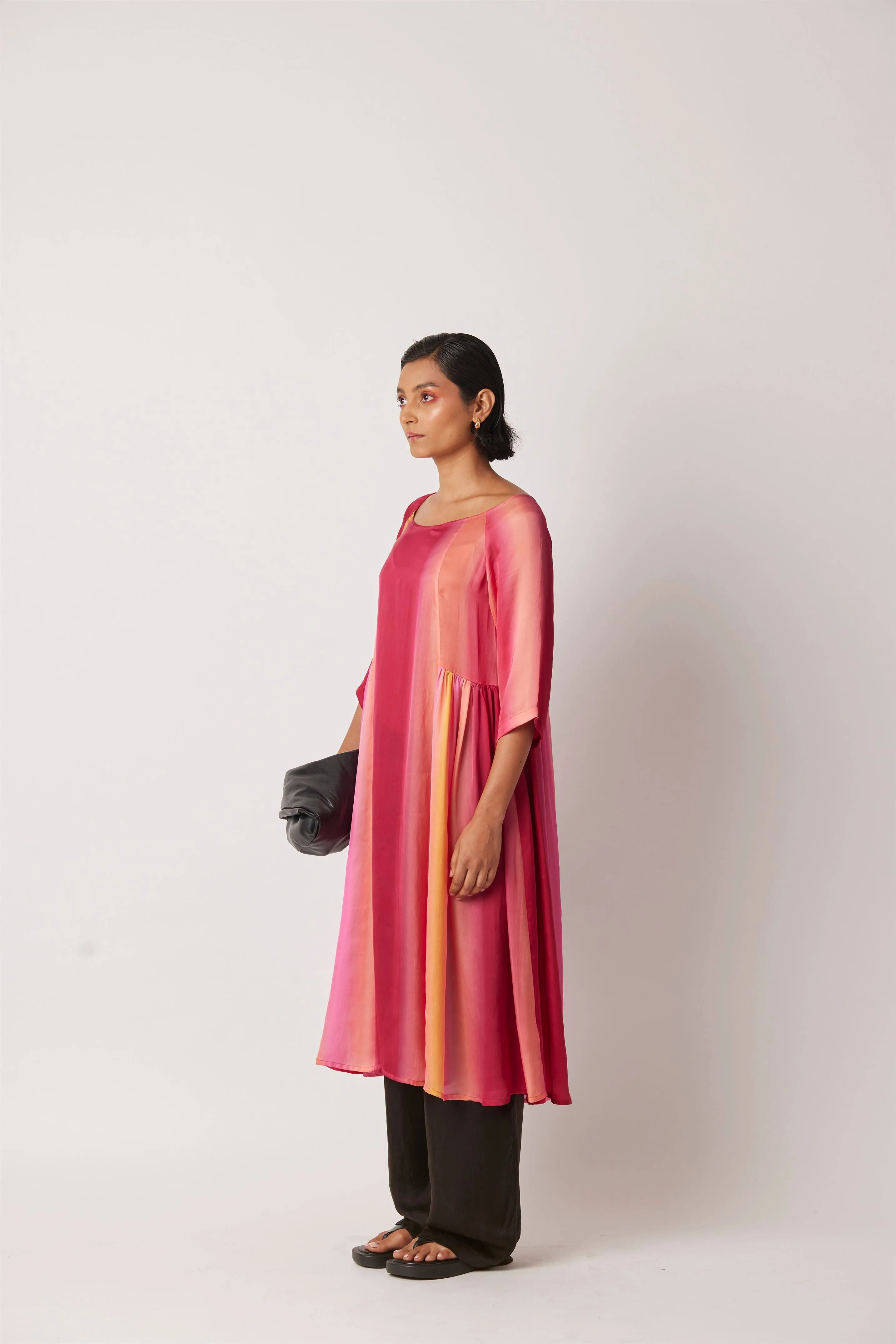 Summer Dress Long Viscose Cheril Print-Hazy Stripes-Fashion Edit-Yc14D-96 Yc14Hs -02-Yavi