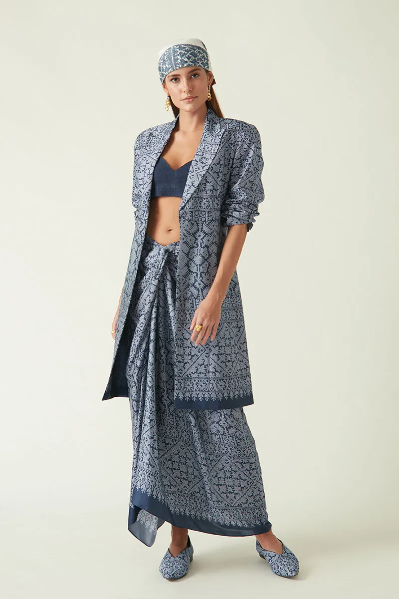 Summer Jacket Modal Satin Guinea Printed-Java E2-Fashion Edit-7JV-70-Payal Pratap