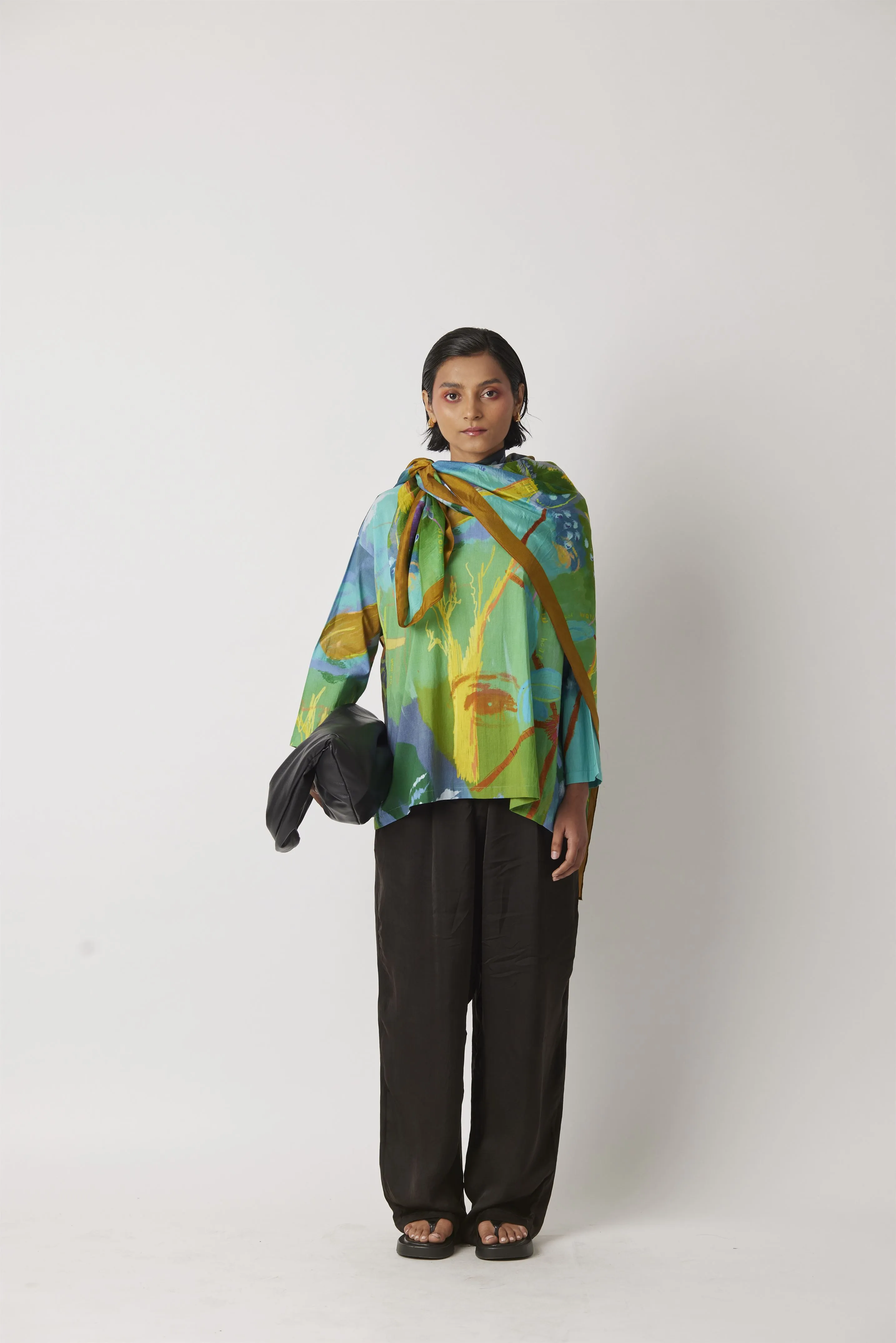 Summer Top Cotton Fickle Print Signature-Unwillted-Fashion Edit-Yc14T-110 Yc14Np -03-Yavi