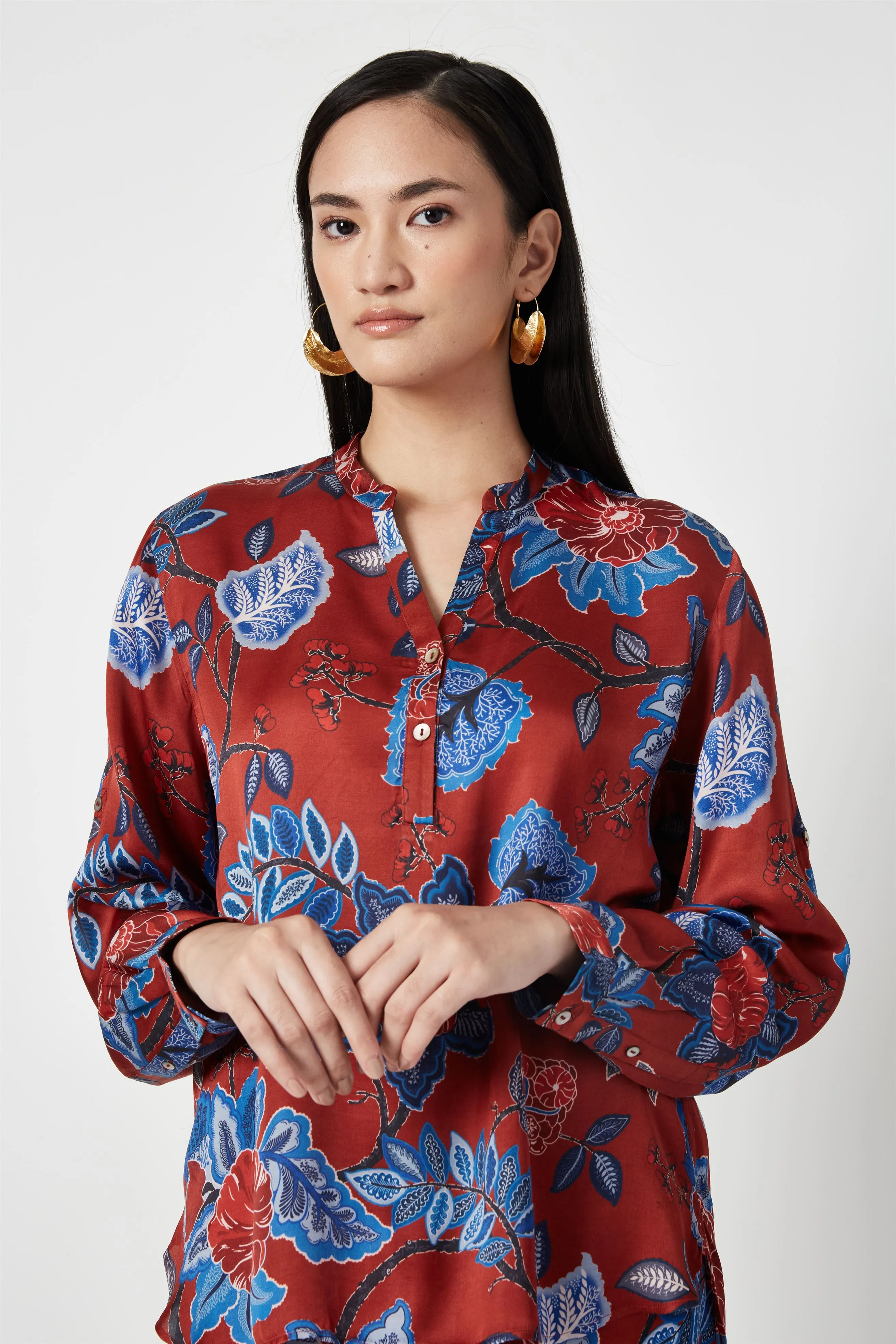 Summer Top Modal Satin Majena Printed-Fashion Edit Java 3-1JV-114-Payal Pratap