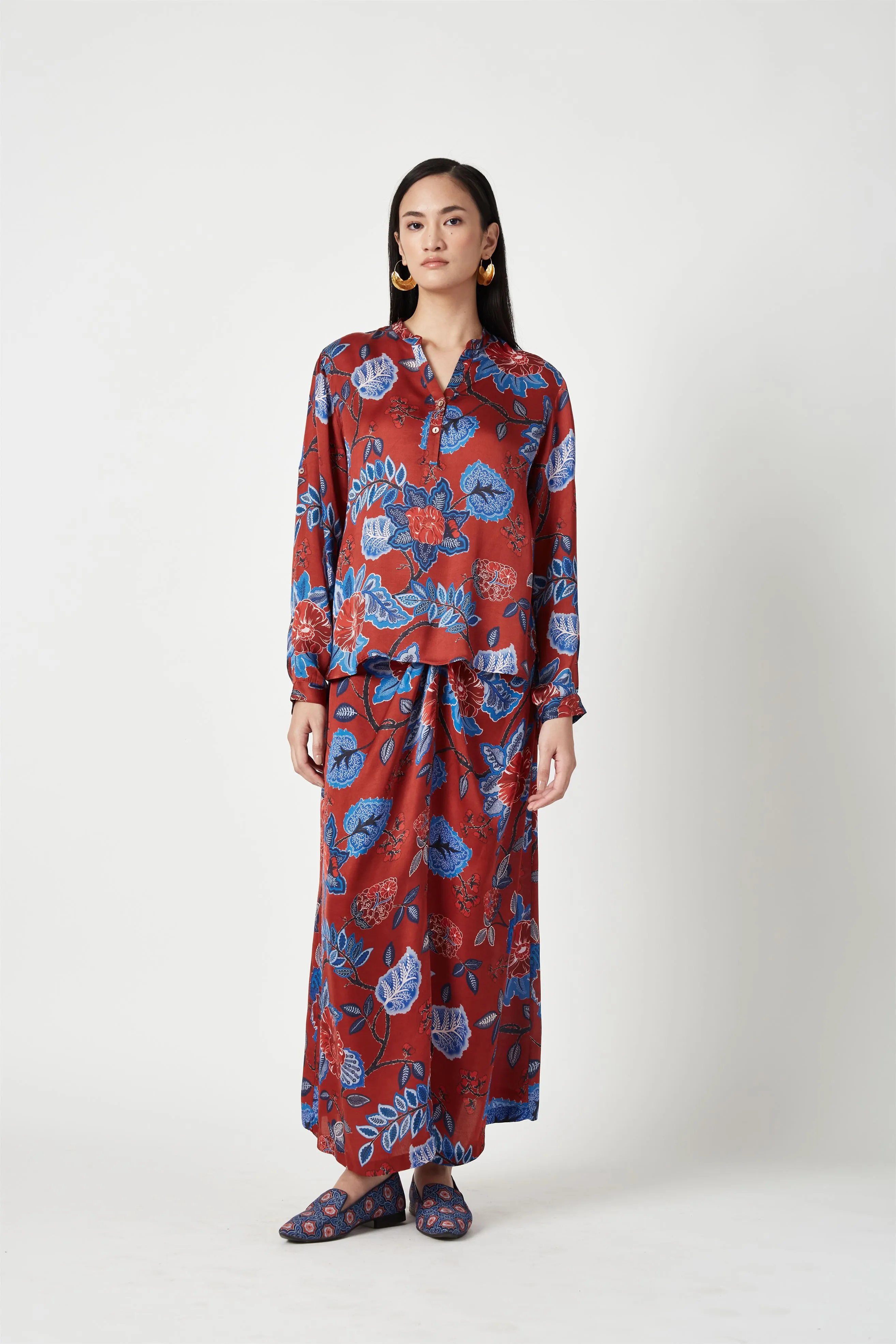 Summer Top Modal Satin Majena Printed-Fashion Edit Java 3-1JV-114-Payal Pratap