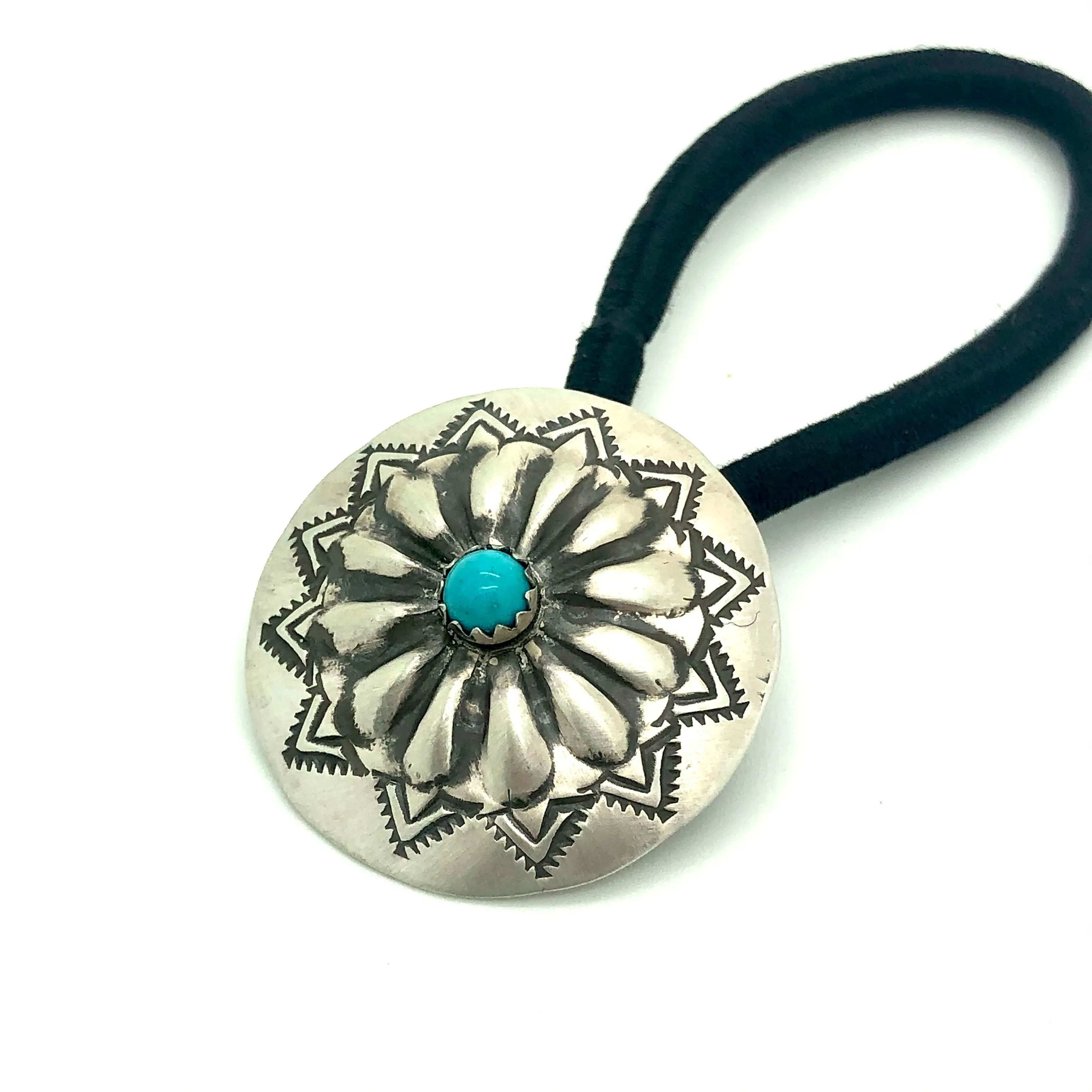 Sunny Turquoise Concho Hair Tie