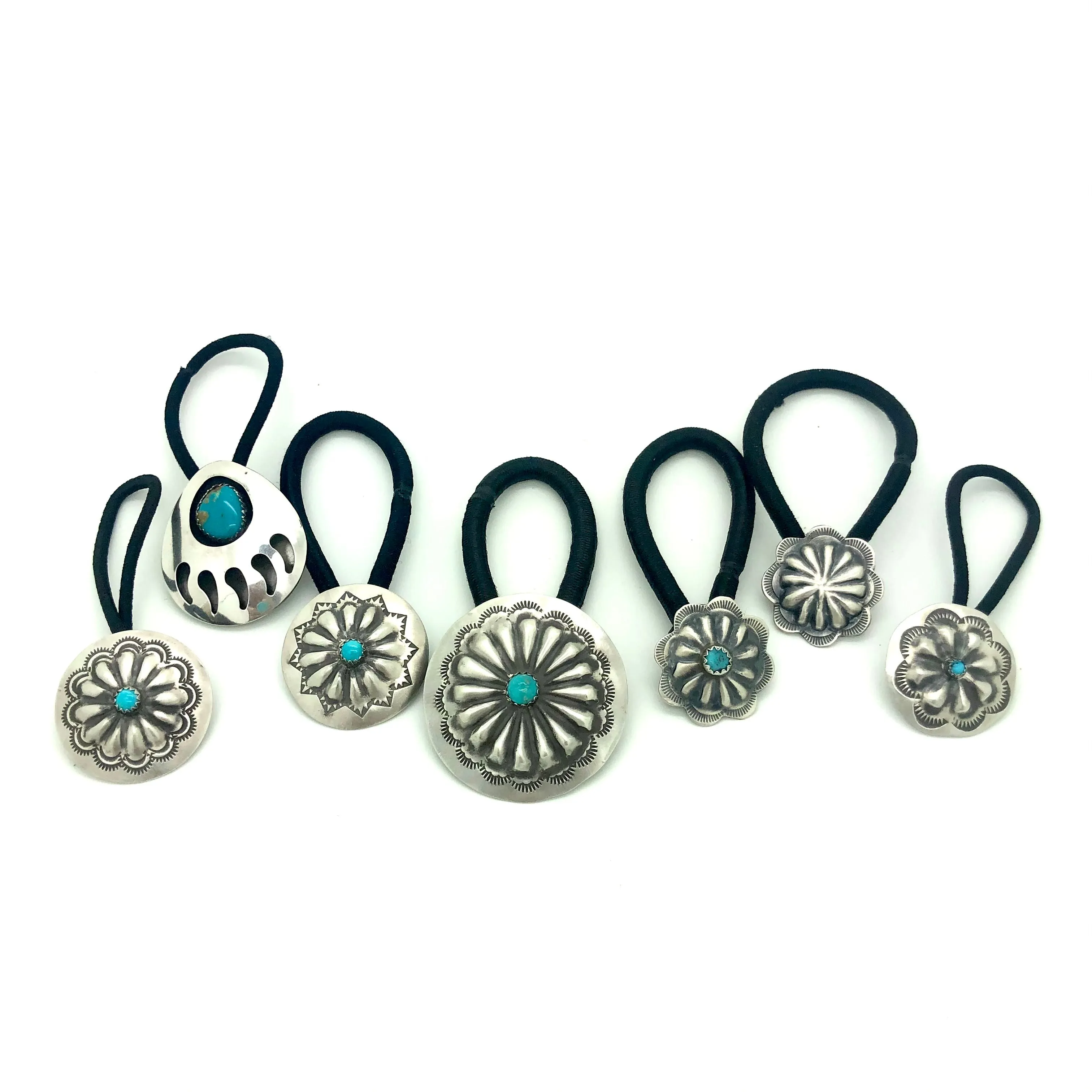 Sunny Turquoise Concho Hair Tie
