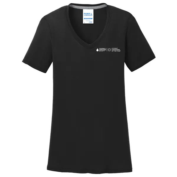 SVOY - Port & Company Ladies Performance Blend V-Neck Tee