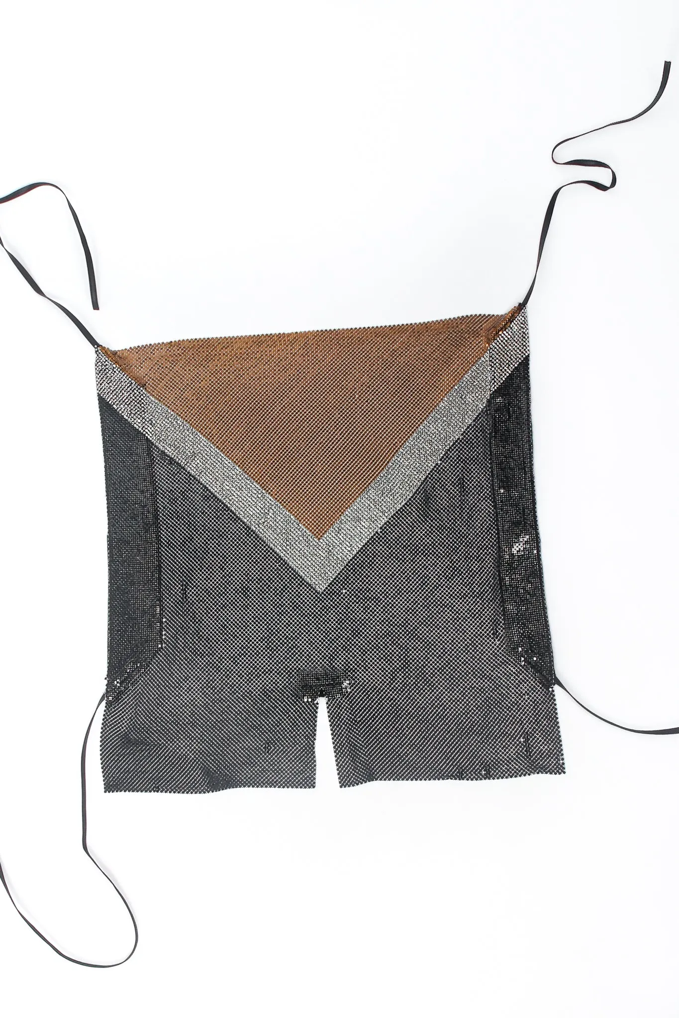 Swarovski Chevron Square Metal Mesh Halter