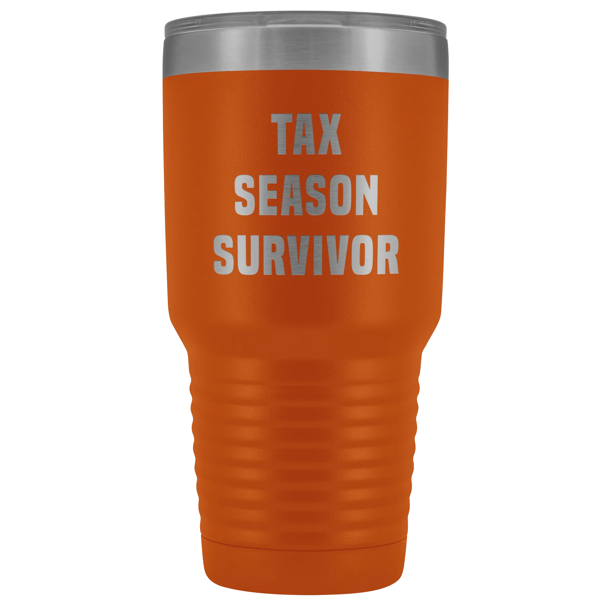 Tax Season Survivor Metal Accountant Mug Double Wall Vacuum Insulated Hot/Cold Travel Cup 30oz BPA Free